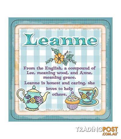 Personalised Cuppa Coasters - Leanne