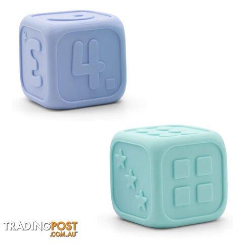 My First Dice Soft Blue and Soft Mint - Jellystone Designs - 9343900007160