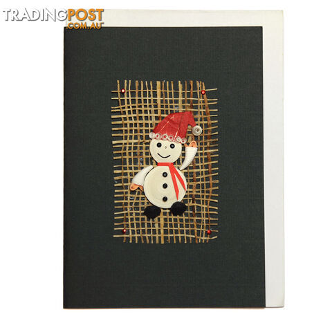 Christmas Quilling Handcrafted Card Snowman