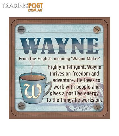 Personalised Cuppa Coasters - Wayne