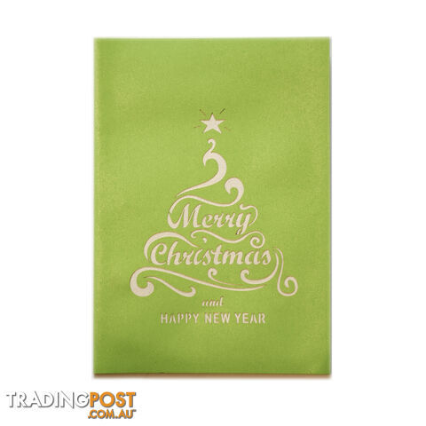 Pop-Up Card - Merry Christmas Star Tree 12 x 17 cm - Duc Quyen - 8935086014202