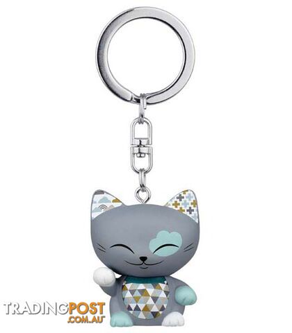 Mani The Lucky Cat Keychain â Grey