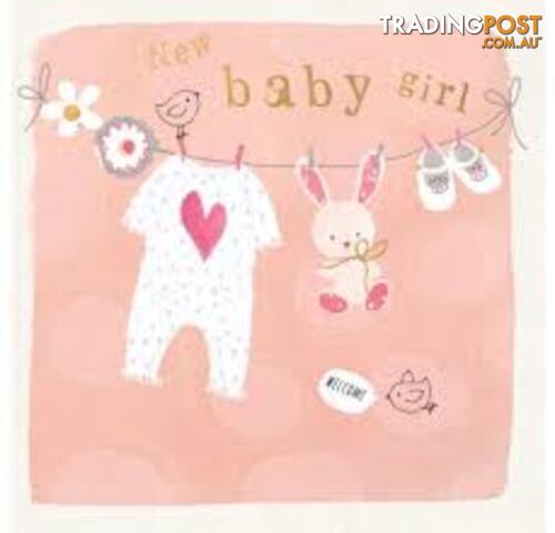 Patina New Baby Girl Card