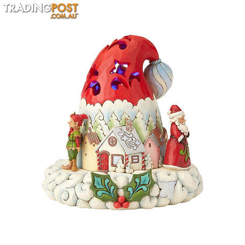 Heartwood Creek Classic - Lighted Santa Hat Figurine - 045544943253
