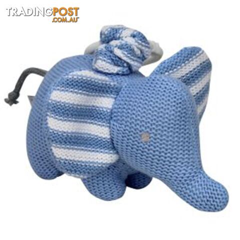 ES Kids - Blue Knitted Elephant Pram Toy