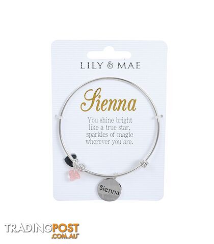 Personalised Bangle with Charm â Sienna