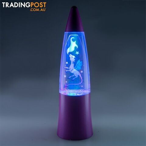 LED Shake and Shine Dragon Mini Glitter Lamp - 9318051133167