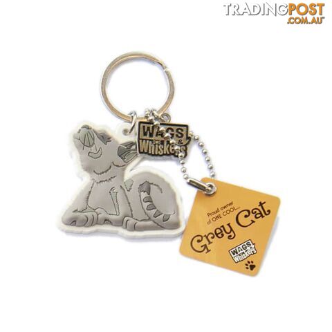 Wags & Whiskers Keyring - Grey Cat - History & Heraldry - 886767110875