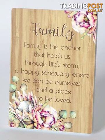 Bunch Of Joy Sentiment Plaque 18x13cm Family