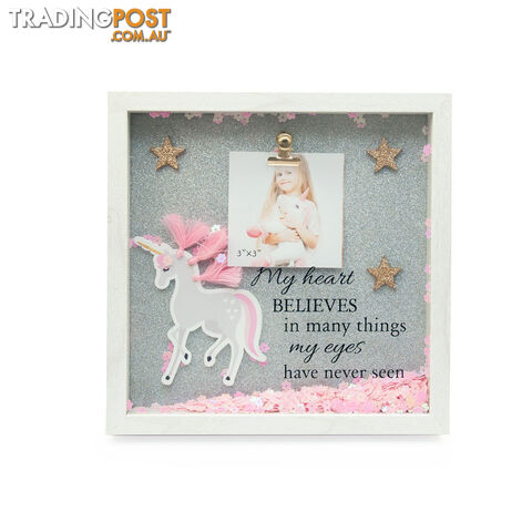 Artique - Glitter Unicorn 3D Photo Frame - 931611274535