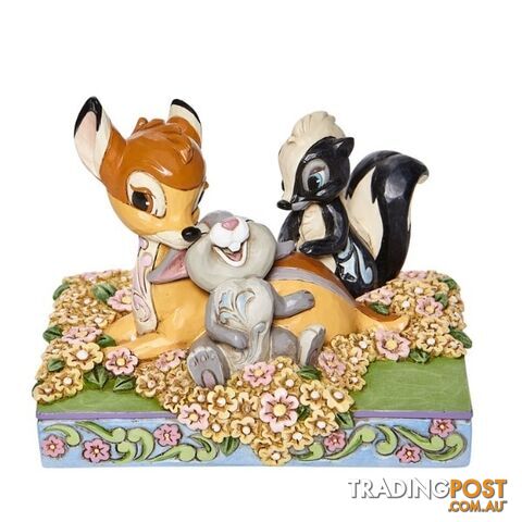 Disney Traditions - 10cm/4" Bambi and Friends in Flowers - Disney Traditions - 028399282562