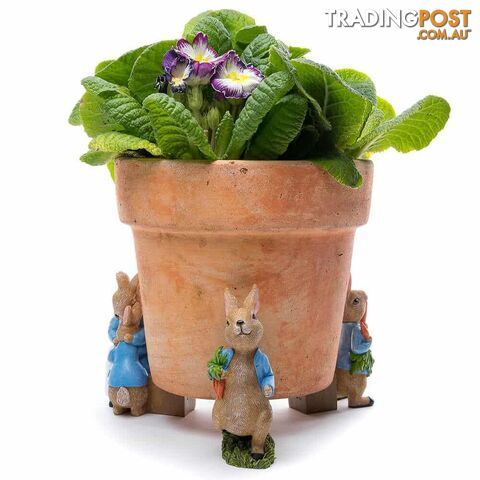 Potty Feet: Beatrix Potter Set of 3 Peter Rabbit & Mrs. Rabbit - Jardinopia Garden Decor - 5060733451413