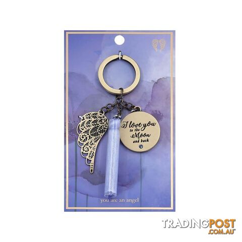 You Are An Angel Keychain Charm - Moon And Back - The Aird Group - 9316188087704