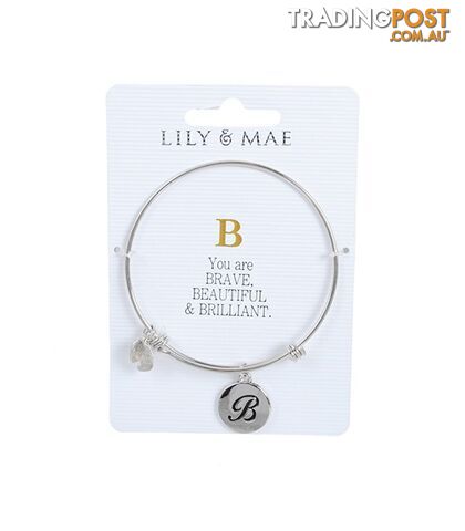 Personalised Bangle with Silver Charm â B