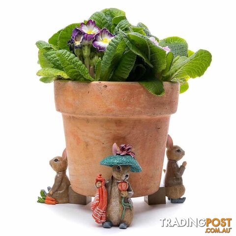 Potty Feet: Beatrix Potter Set of 3 Benjamin - Jardinopia Garden Decor - 5060733451420
