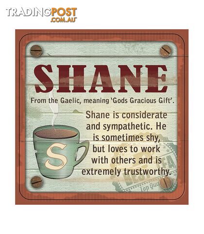 Personalised Cuppa Coasters - Shane