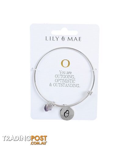 Personalised Bangle with Silver Charm â O