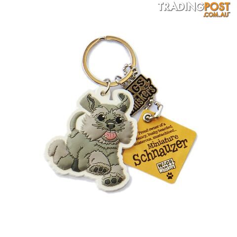 Wags & Whiskers Keyring - Miniature Schnauzer - History & Heraldry - 886767111902