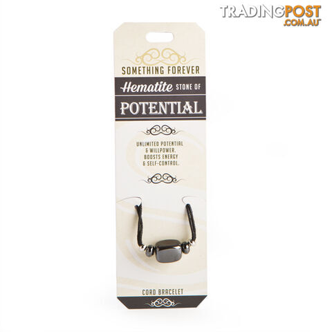 Something Forever - Hematite Cord Bracelet - Stone of Potential