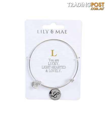 Personalised Bangle with Silver Charm â L
