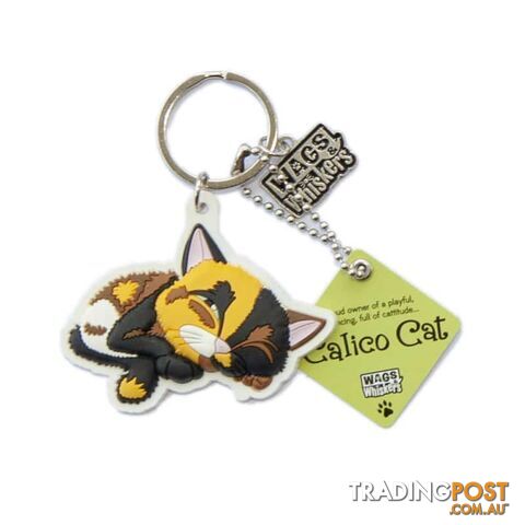 Wags & Whiskers Keyring - Calico Cat - History & Heraldry - 886767110622