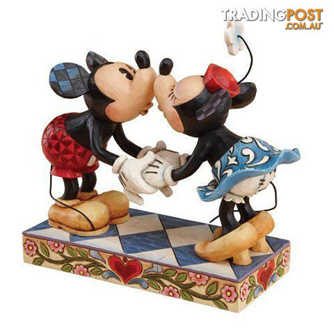 Disney Traditions - 16.5cm/6.5" Mickey & Minnie Kissing, Smooch For My Sweetie - Disney Traditions - 0028399220359