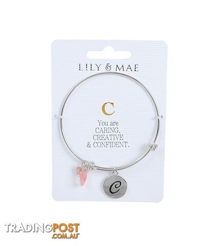 Personalised Bangle with Silver Charm â C