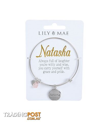 Personalised Bangle with Charm â Natasha
