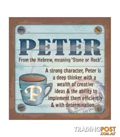 Personalised Cuppa Coasters - Peter