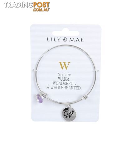 Personalised Bangle with Silver Charm â W