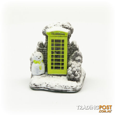Lilliput Lane Mini Telephone Box Green Splash - Lilliput Lane - 712203036082