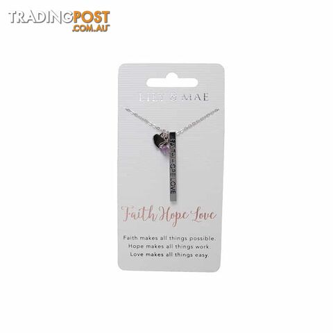 Artique - Personalised Necklace - Faith Hope Love
