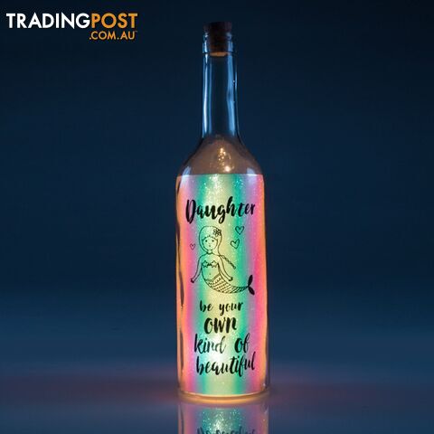 Daughter Iridescent Wishlight Bottle - Be Your Own Kind of Beautiful