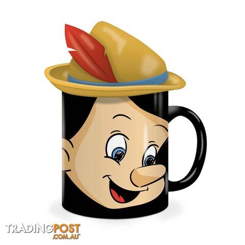 Disney Shaped Mug with Lid: Pinocchio - Disney Gifts - 5055453490439