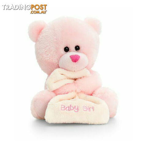 Keeltoys - Pipp The Bear With Blanket Plush - 14cm Pink