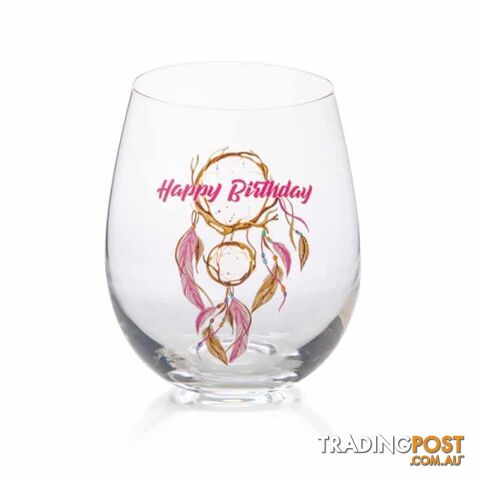 Happy Birthday Tallulah Dreamcatcher Stemless Glass - MDI - 9318051141919