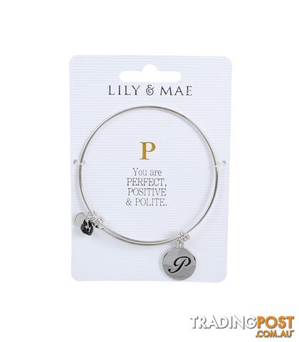 Personalised Bangle with Silver Charm â P