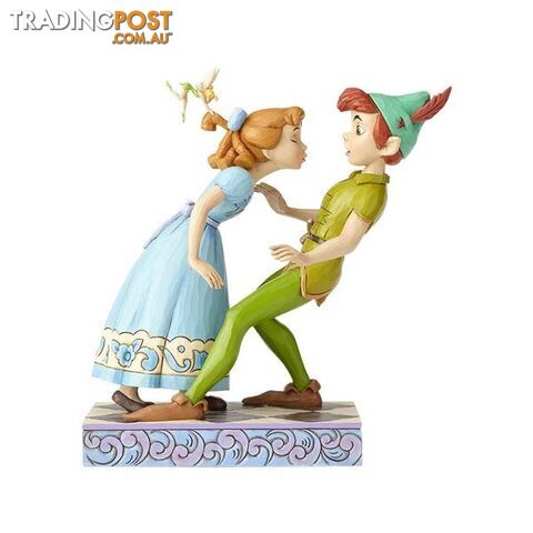 Jim Shore Disney Traditions - Peter Pan, Wendy & Tinker Bell - An Unexpected Kiss - Disney Traditions - 045544939805