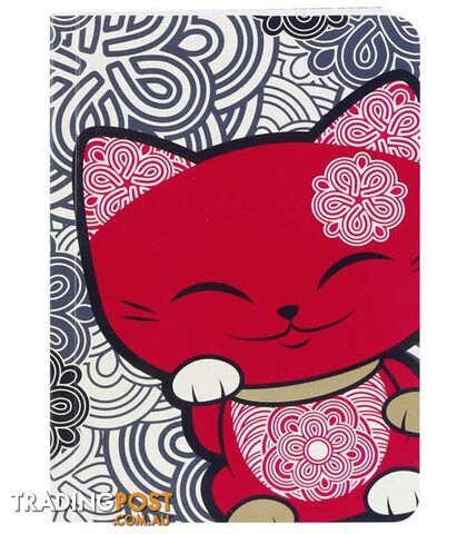 Mani The Lucky Cat â Small Notebook â Red (Cat026)