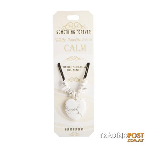 Something Forever â White Howlite Heart Pendant â Stone of Calm