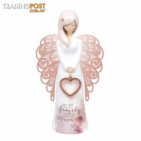 You Are An Angel Figurine -Â Family blessing (Pink) 175mm - You Are An Angel - 9316188091428