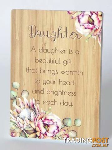 Bunch Of Joy Sentiment Plaque 18x13cm Daughter