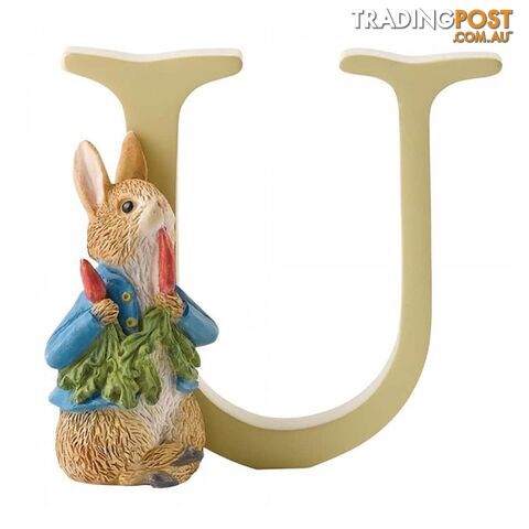 Beatrix Potter Alphabet - Letter U â Peter Rabbit with Radishes - Peter Rabbit...