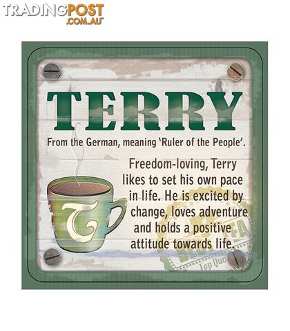 Personalised Cuppa Coasters - Terry