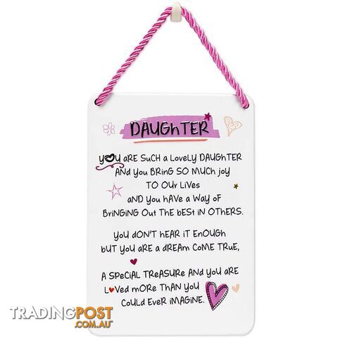 Inspired Words Plaque - Daughter - WPL - 5019278993506