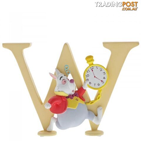 Disney Enchanting Alphabet W - White Rabbit Figurine - Disney Enchanting - 720322295686