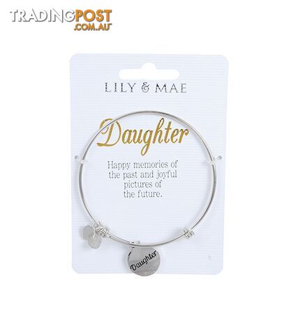 Personalised Bangle with Charm â Daughter
