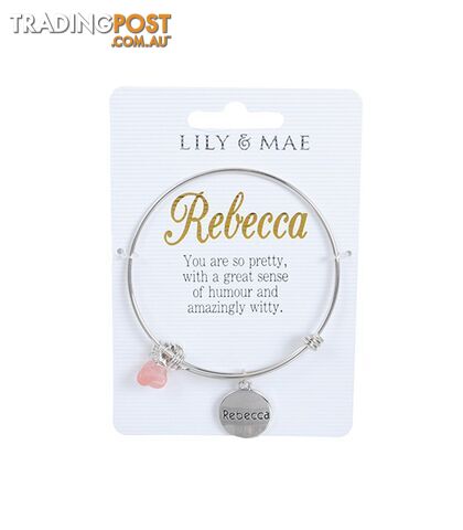 Personalised Bangle with Charm â Rebecca