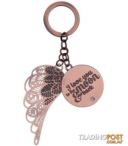 You Are An Angel Keychain - I Love You to Moon and Back