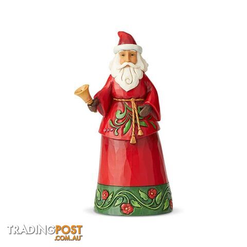 Heartwood Creek - Santa Holding Bell Figurine - Enesco - 028399124640